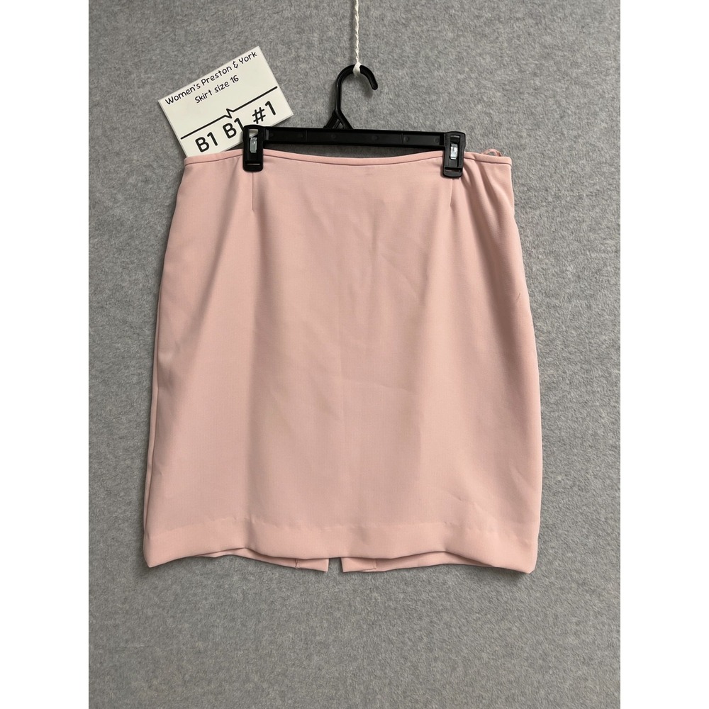 Preston & York Straight & Pencil Skirt Womens 16 Pale Pink Back Zip Outdoor